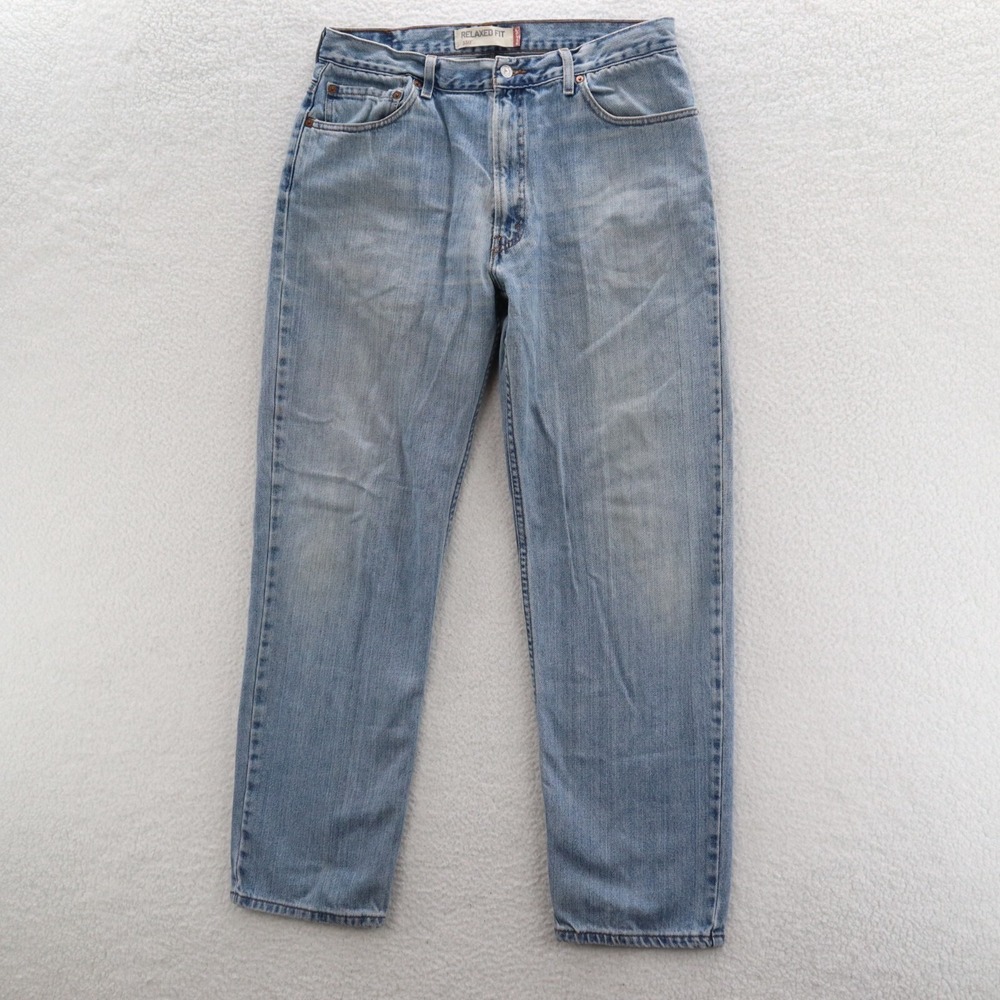 Levi's Jeans Men's 36x34 Blue 550 Relaxed Fit Light Wash Y2K Grunge Skater Faded